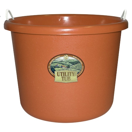 Emsco Group Utility Tub, 17.5 Gallon Bucket, For Maintenance Cleaning Growing and More, Terracotta 2658-1